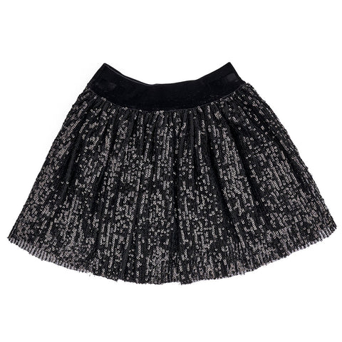 MINI GONNA PAILLETTES  BLACK - FRACOMINA - Sesso: Bambina - Colore: Nero - Stagione: Autunno-Inverno