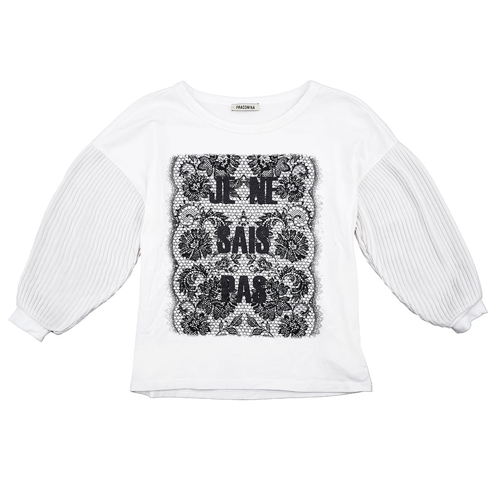 Blouse de la ligne vêtements fille Fracomina, avec impression contrastée sur le devant et manches...