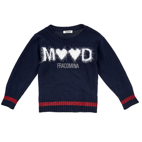 PULLOVER ROYALBLUE - FRACOMINA - Sesso: Bambina - Colore: Blu - Stagione: Autunno-Inverno