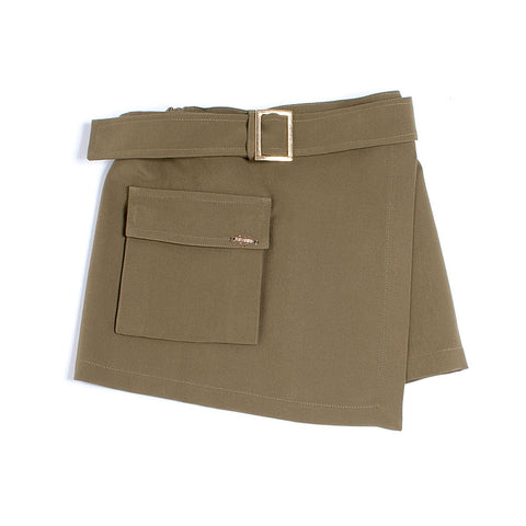 MINI SKIRT MILITARY - FRACOMINA - Sesso: Bambina - Colore: Verde - Stagione: Autunno-Inverno