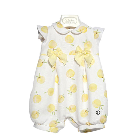 Pagliaccetto Neonata - LALALU - Sesso: Bambina - Colore: Giallo - Stagione: Primavera-Estate