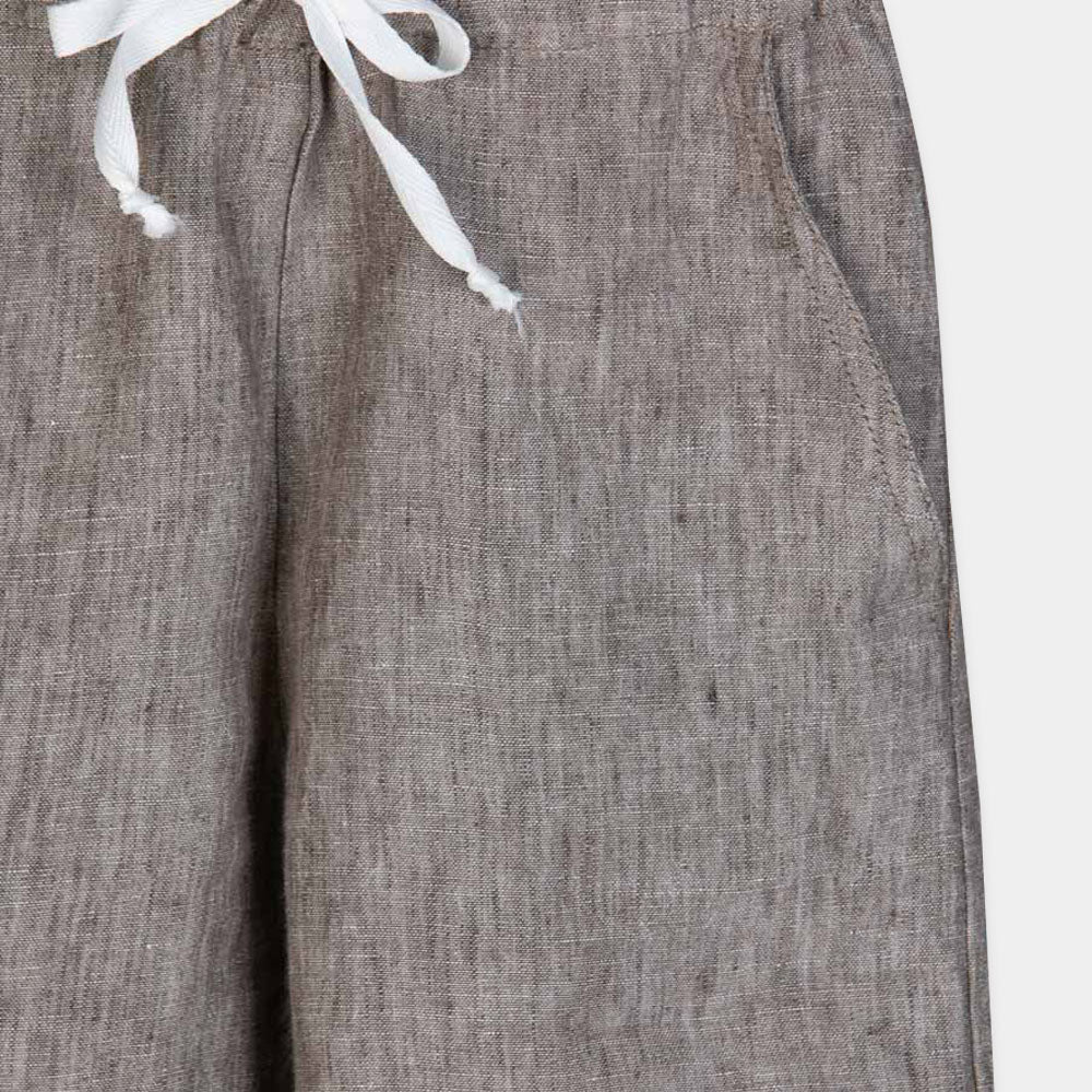 
Bermuda  in lino della Linea Abbigliamento Bambino Lalalù, con elastico in vita e fiocchetto sul...