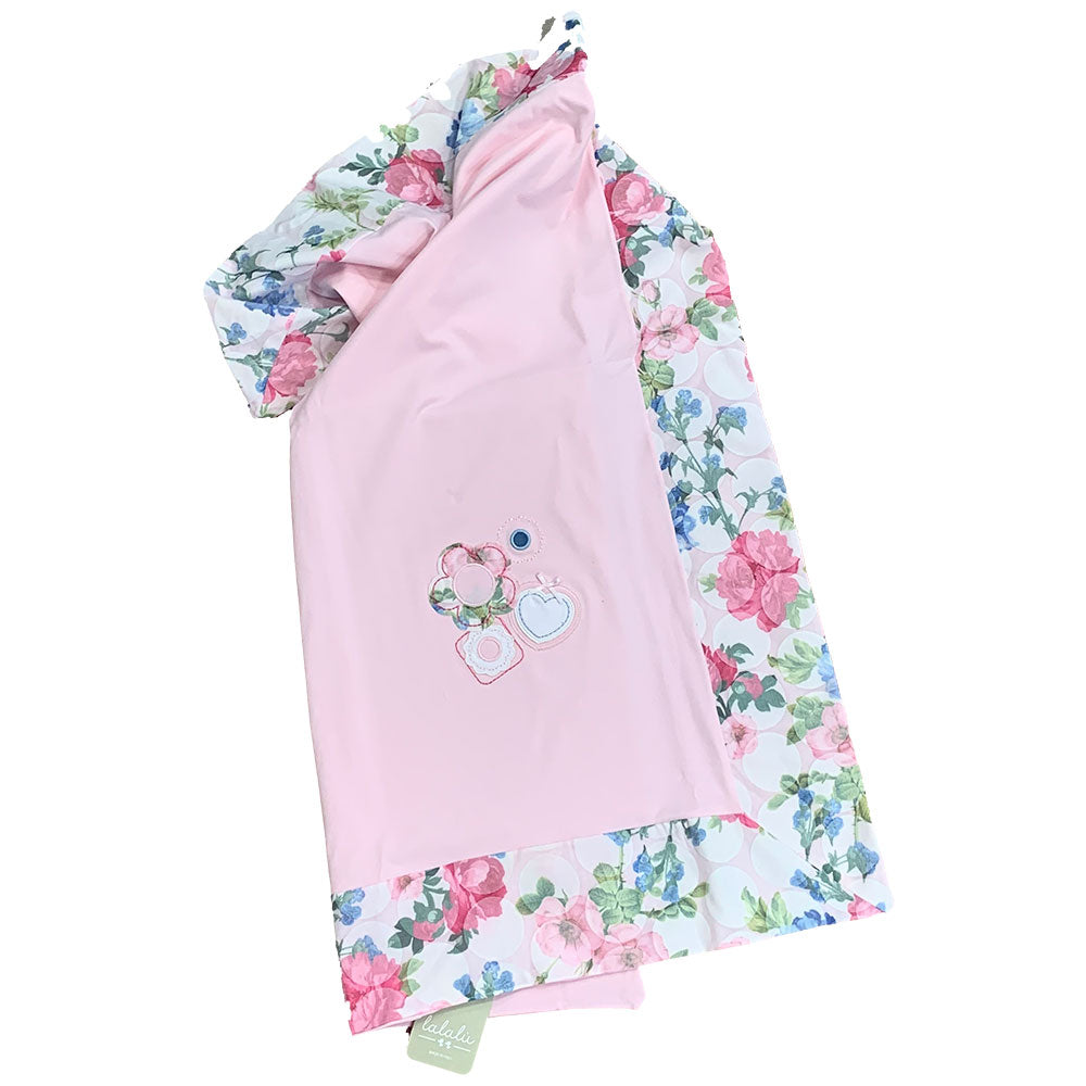 Housse pour poussette de la ligne Vêtements Fille Lalalù, en coton, avec broderies et application...