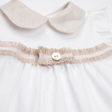 Completo jersey neonata - LALALU - Sesso: Bambina - Colore: Bianco - Stagione: Primavera-Estate
