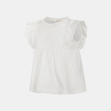 T-shirt jersey fiammato bimba - LALALU - Sesso: Bambina - Colore: Bianco - Stagione: Primavera-Estate