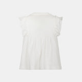 T-shirt jersey fiammato bimba - LALALU - Sesso: Bambina - Colore: Bianco - Stagione: Primavera-Estate