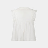 T-shirt jersey fiammato bimba - LALALU - Sesso: Bambina - Colore: Bianco - Stagione: Primavera-Estate