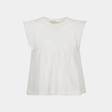 T-shirt jersey fiammato bimba - LALALU - Sesso: Bambina - Colore: Bianco - Stagione: Primavera-Estate