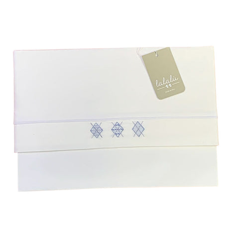 Lenzuolino carrozzino neo - LALALU - Colore: Celeste - Stagione: Autunno-Inverno