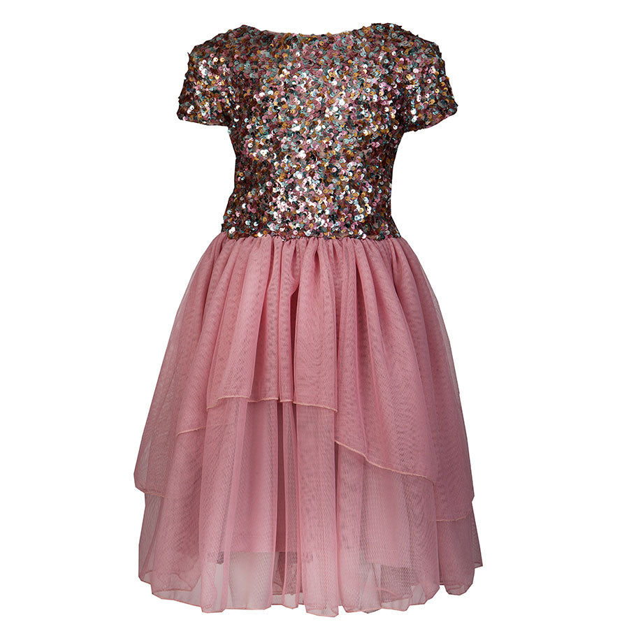 Robe de la Ligne Vêtements Fille M&amp;B Fashion avec manches courtes et fermeture éclair au dos,...