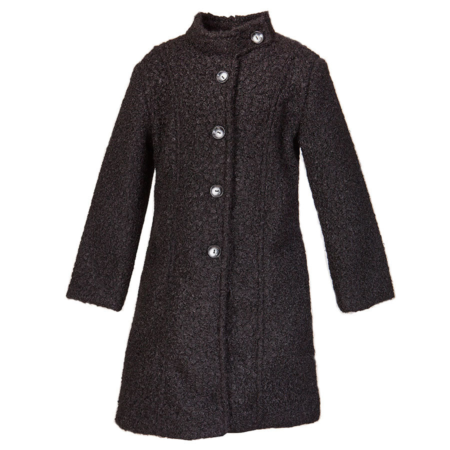 Manteau de la Ligne Vêtements Fille M&amp;B Fashion avec col mao et coupe évasée. Tissu type Bouc...