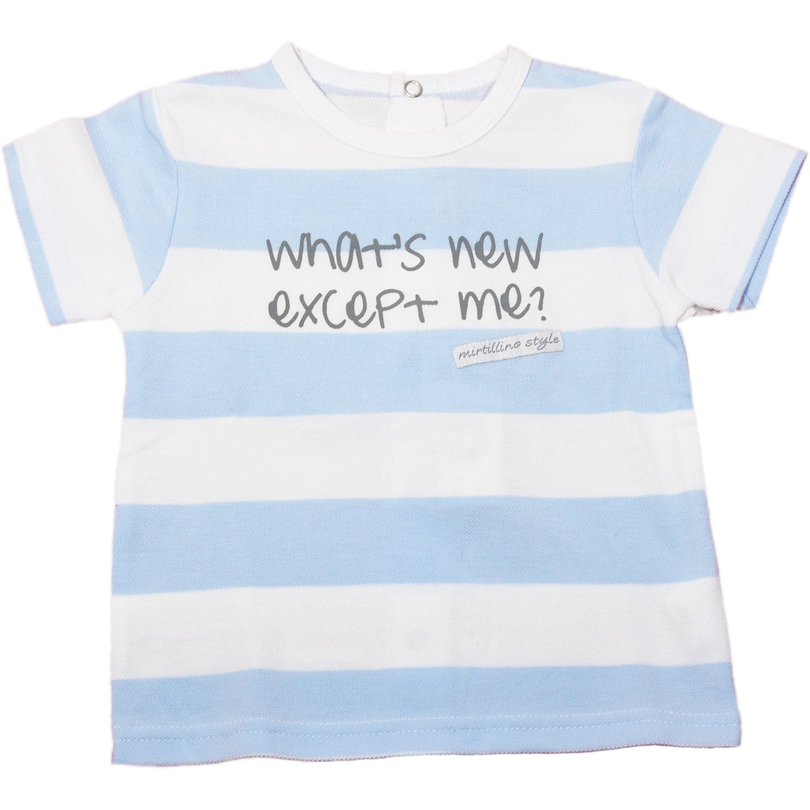 T-shirt à manches courtes de la ligne de vêtements pour enfants Mirtillo en piqué, boutonnage au ...