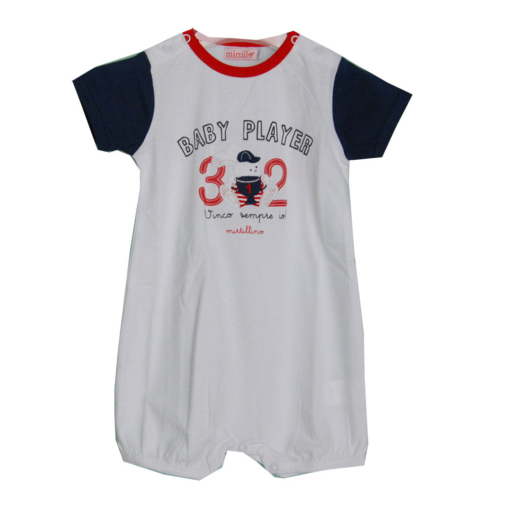 Body de la ligne lingerie enfant Mirtillo. Uni avec manches contrastantes.
Broderie et applicatio...