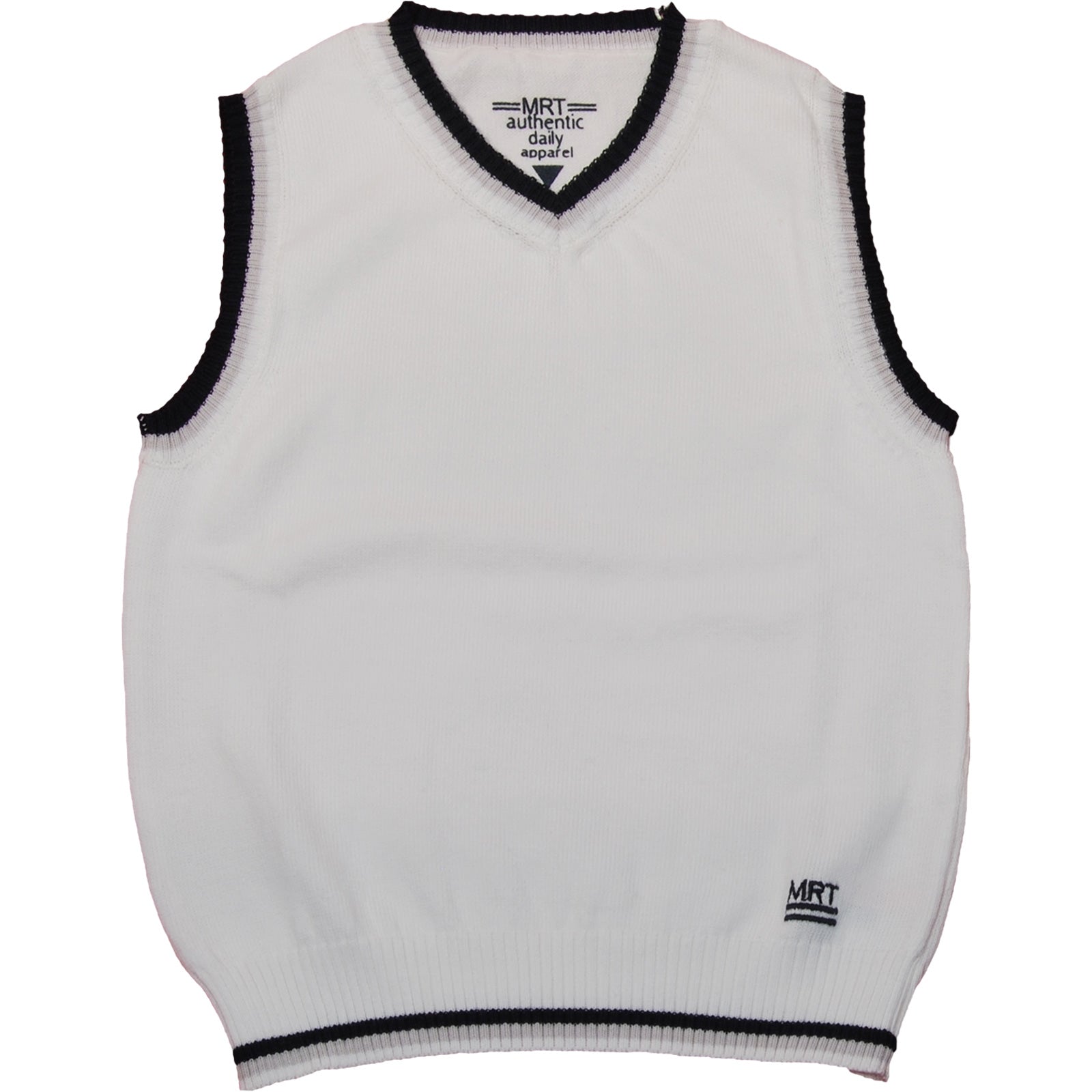 Gilet en tricot avec col en V de la ligne de vêtements pour enfants Mirtillo, fond blanc, avec co...