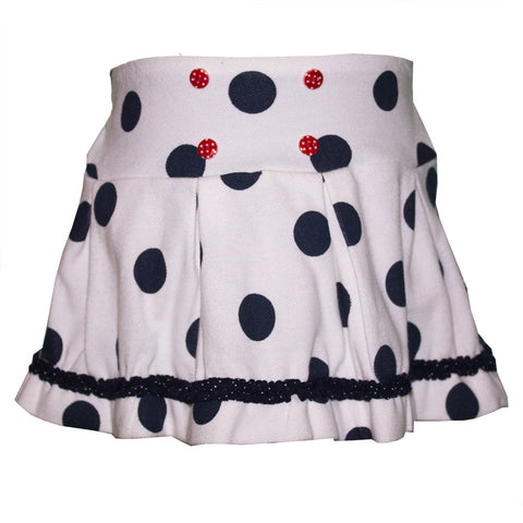 GONNA PIQUET EL.POIS - MIRTILLO - Sesso: Bambina - Colore: Bianco - Stagione: Primavera-Estate
