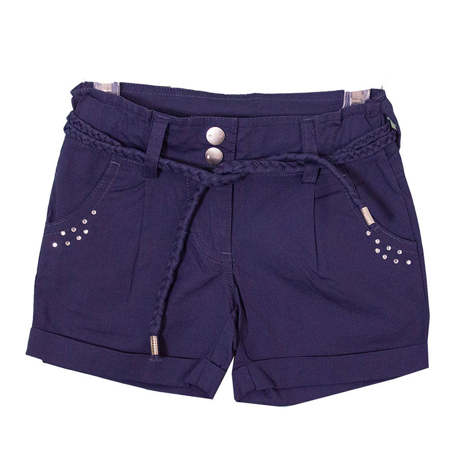 Shorts de la ligne vêtements fille Mirtillo en popeline. Uni avec strass sur la petite poche et c...