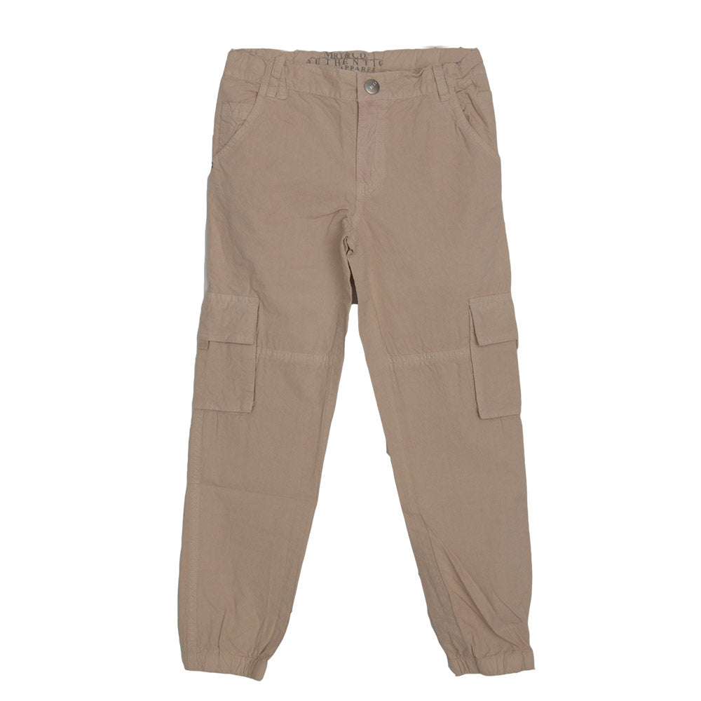 Pantalon en popeline de la ligne vêtements enfant Mirtillo. Modèle uni
  cinq poches avec grandes...