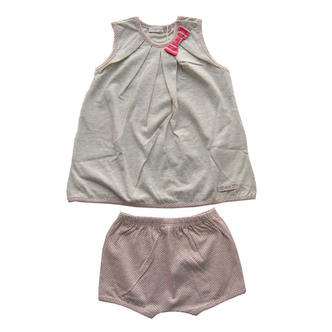 ABITO SMANICATO CON COULOTTE JERSEY - NINETTA - Sesso: Bambina - Colore: Grigio - Stagione: Primavera-Estate