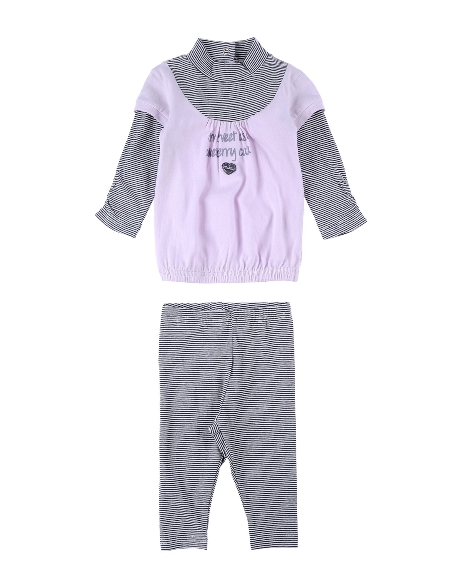 Ensemble deux pièces de la ligne Mirtillo vêtements pour fille, composé de leggings à rayures et ...