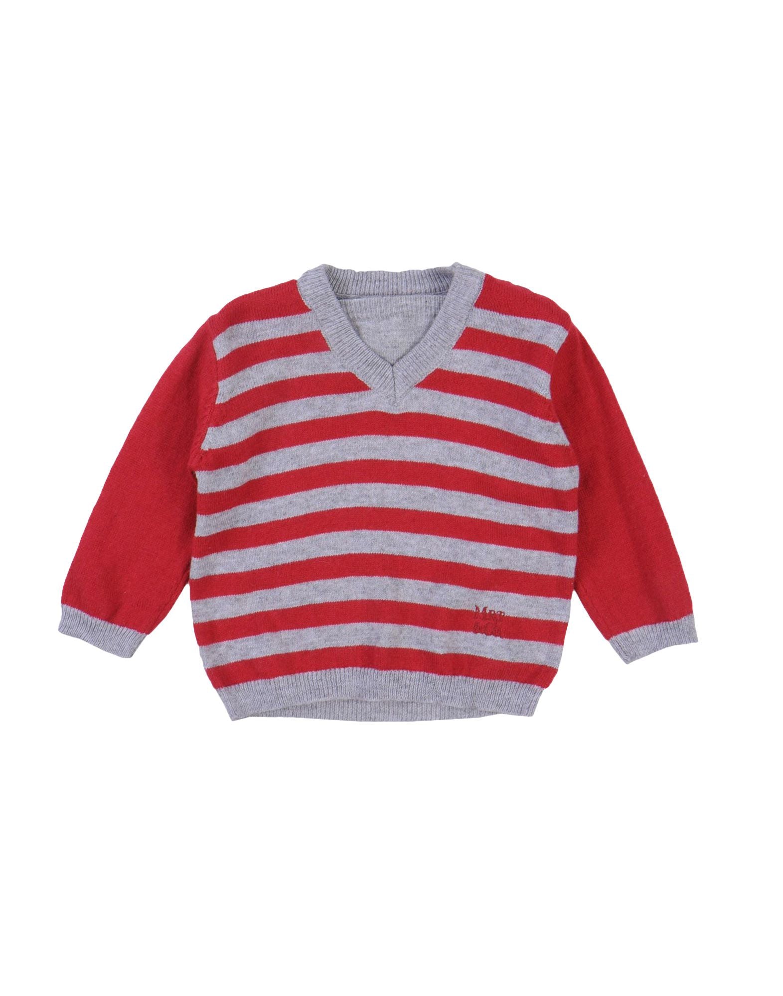 Pull en tricot de la ligne Mirtillo Vêtements Enfant, motif à rayures gris
  et bordeaux, fausse ...