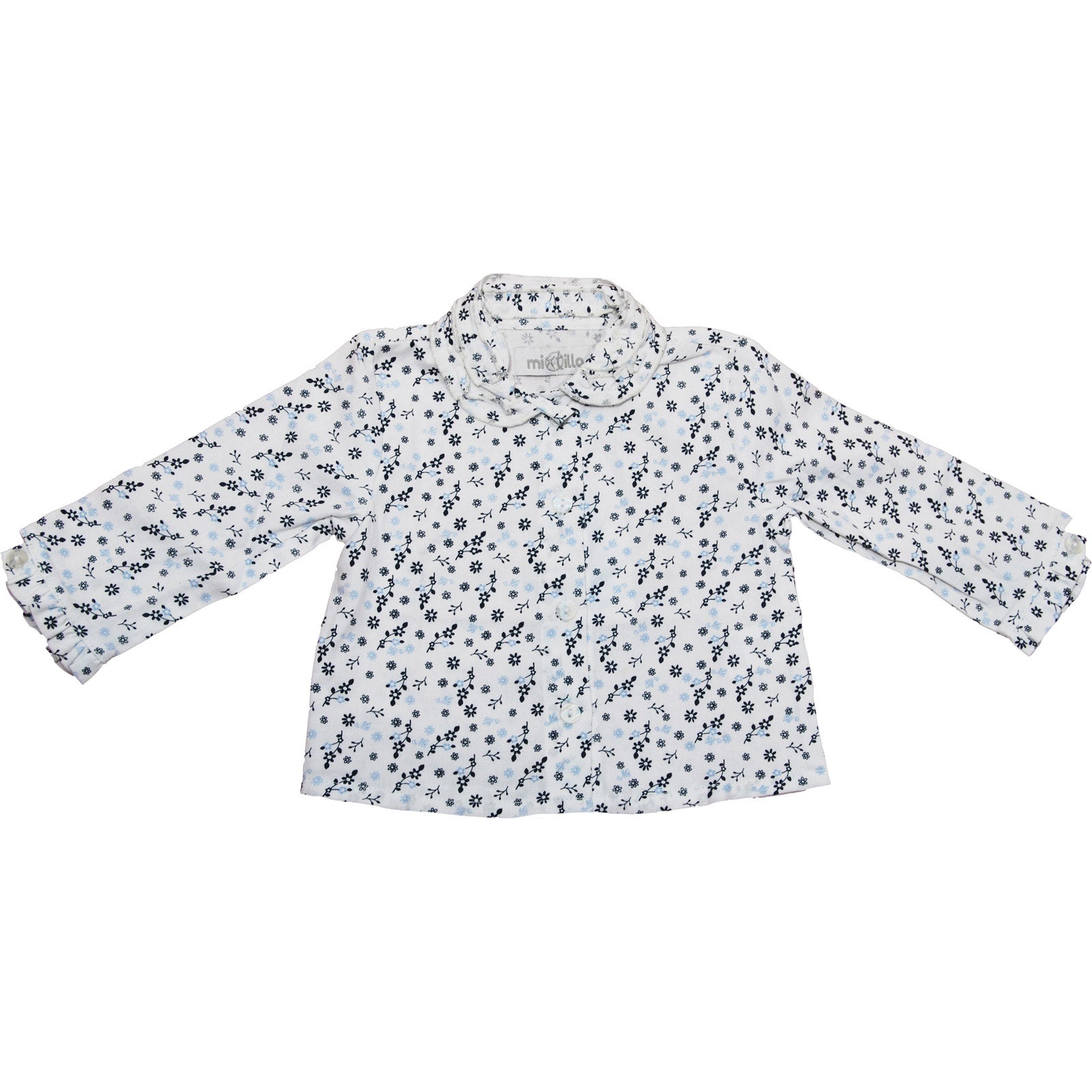 
  Shirt from the girl's clothing line Blueberry flowers with curls on collar and cuffs. 



  10...
