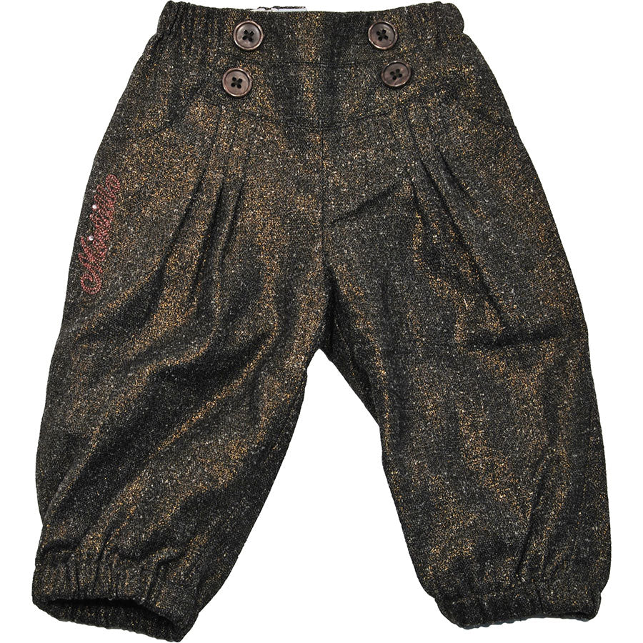 Pantalon de la ligne de vêtements pour fille Mirtillo à sac, avec jambe bouffante, boutons à l'av...