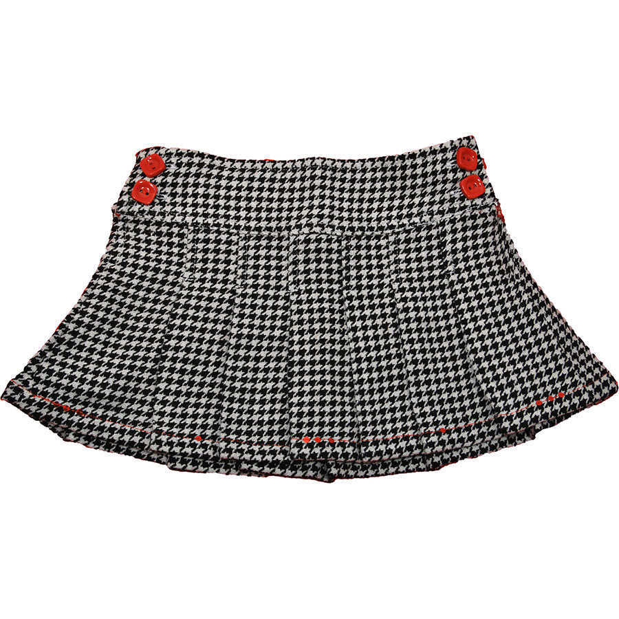 Gonna en pied-de-poule de la ligne de vêtements pour fille Mirtillo, avec boutonnage sur les côté...