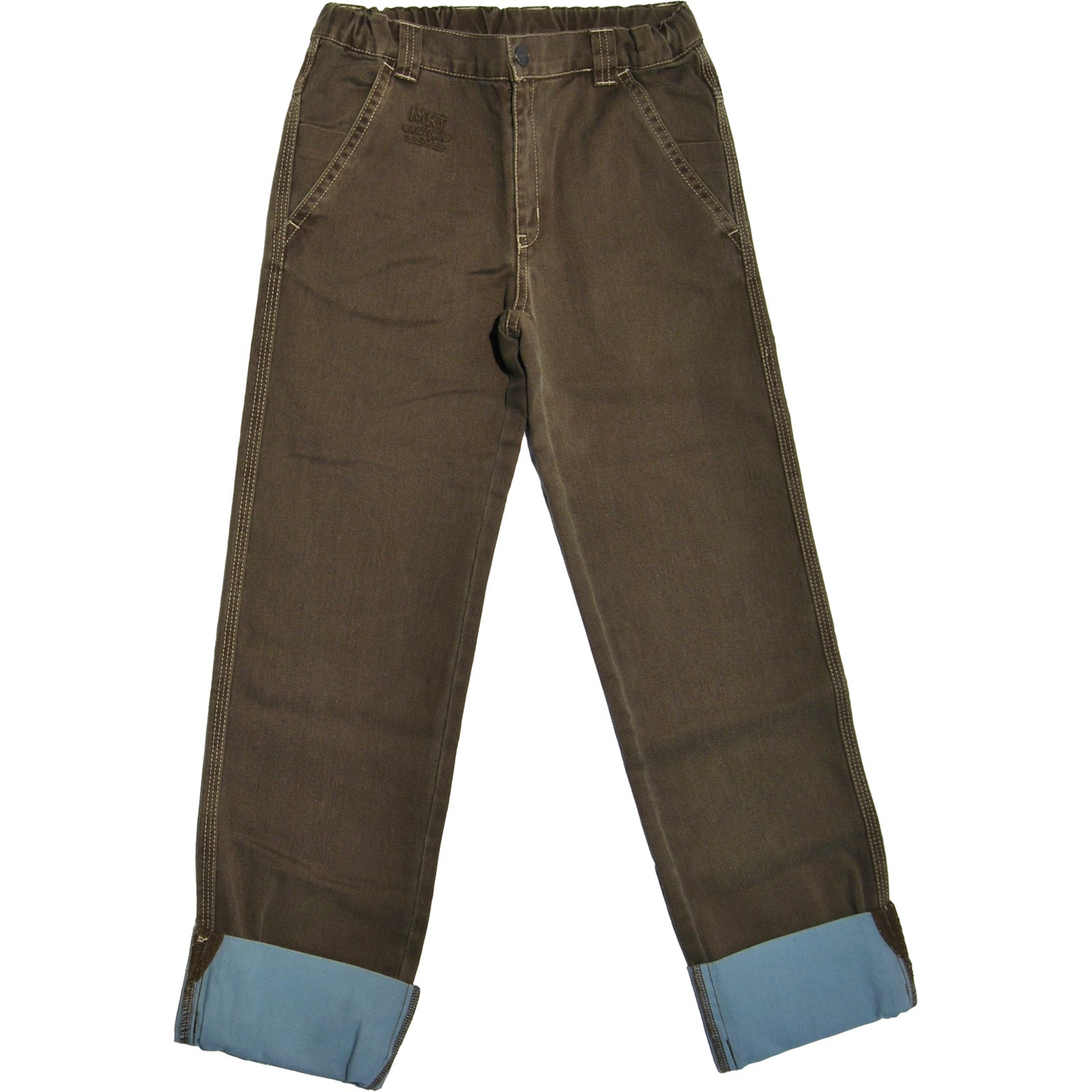 Pantalon en denim de la ligne de vêtements pour enfants Mirtillo, 5 poches, taille réglable à la ...