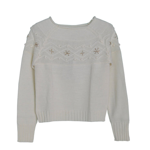 MAGLIONE - MIRTILLO - Sesso: Bambina - Colore: Panna - Stagione: Autunno-Inverno