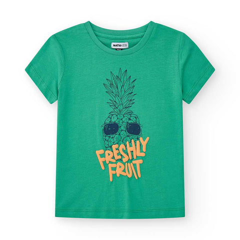 T-SHIRT FRESHLY BAR DE PRAIA - NATH KIDS - Colore: Verde - Stagione: Primavera-Estate
