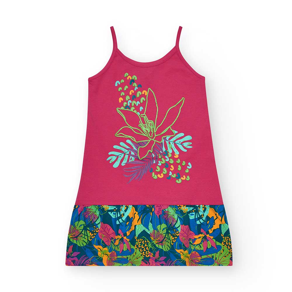Robe de la Ligne Vêtements Fille Nath Kids, combishort avec fines bretelles, avec une large jupe ...