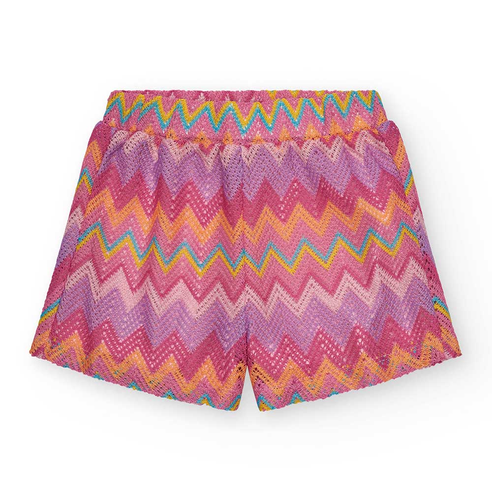 Shorts de la Ligne Vêtements Fille Nath Kids, avec élastique à la taille, en tissu doux et motif ...