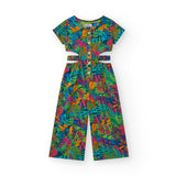 POPLIN JUMPSUIT JUNO TROPICAL VIBES - NATH KIDS - Sesso: Bambina - Colore: Verde - Stagione: Primavera-Estate