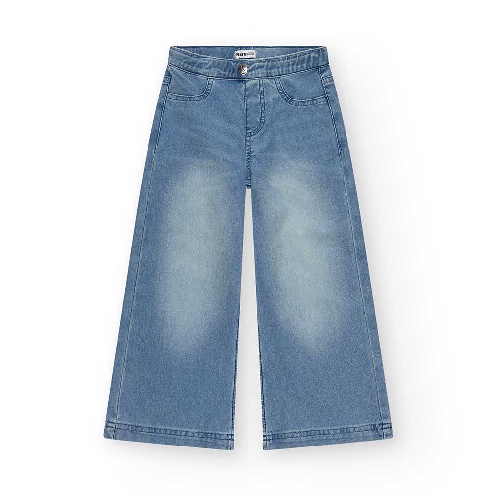 Jeans pants from the Nath Kids Girls' Clothing Line, flared with an adjustable waist size. Very s...