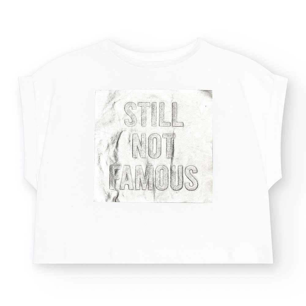 Maglietta della Linea Abbigliamento Bambina Nath Kids, con modello quadrato e stampa sul davanti ...