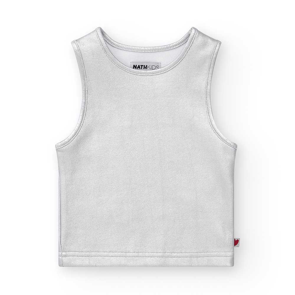 Canotte de la Ligne Vêtements Fille Nath Kids, courte avec effet lurex.Compositions : COTON 97,0 ...