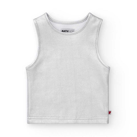 Canotta bianca senza maniche per bambina della marca Nath Kids.