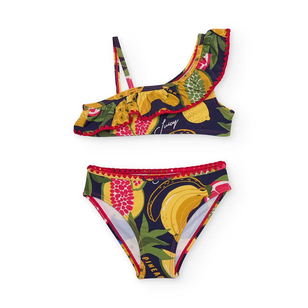 Il bikini Clementina Fruitmarket di Nath Kids è l'ideale per le calde giornate estive. Con una de...