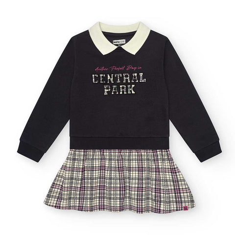 LONG-SLEEVED DRESS PAULA CENTRAL PARK - NATH KIDS - Sesso: Bambina - Colore: uni - Stagione: Autunno-Inverno