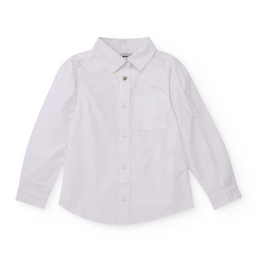 Camicia a manica lunga della Linea Abbigliamento Bambina Nath Kids, con modello regolare e botton...