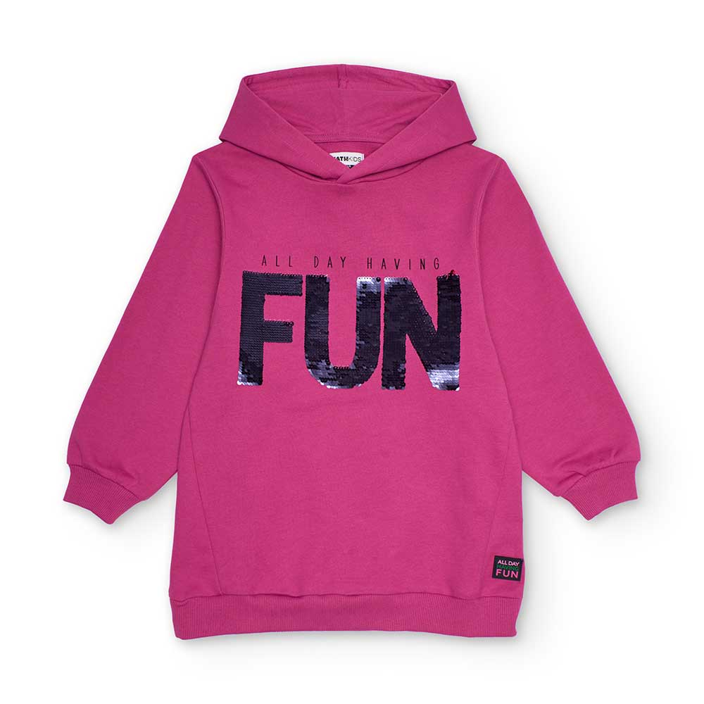Robe sportive de la ligne de vêtements pour fille Nath Kids, avec logo sur le devant réalisé en p...