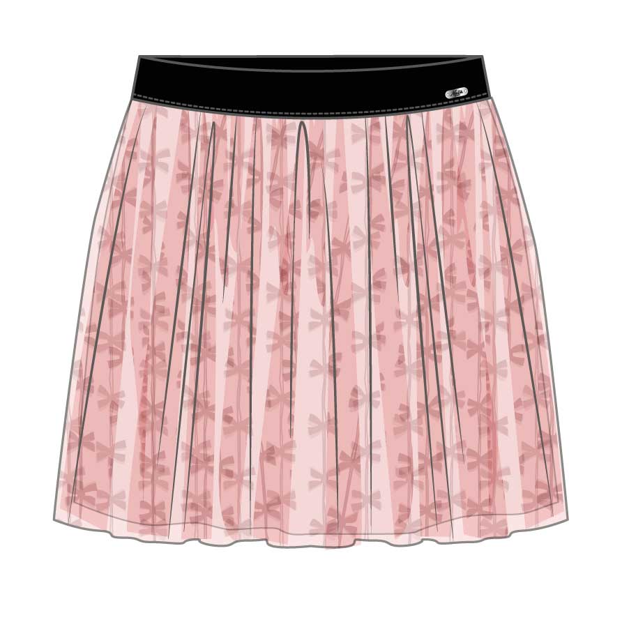 Gonna in tulle della Linea Abbigliamento Bambina Nath Kids, con sottogonna e fiocchetti applicati...