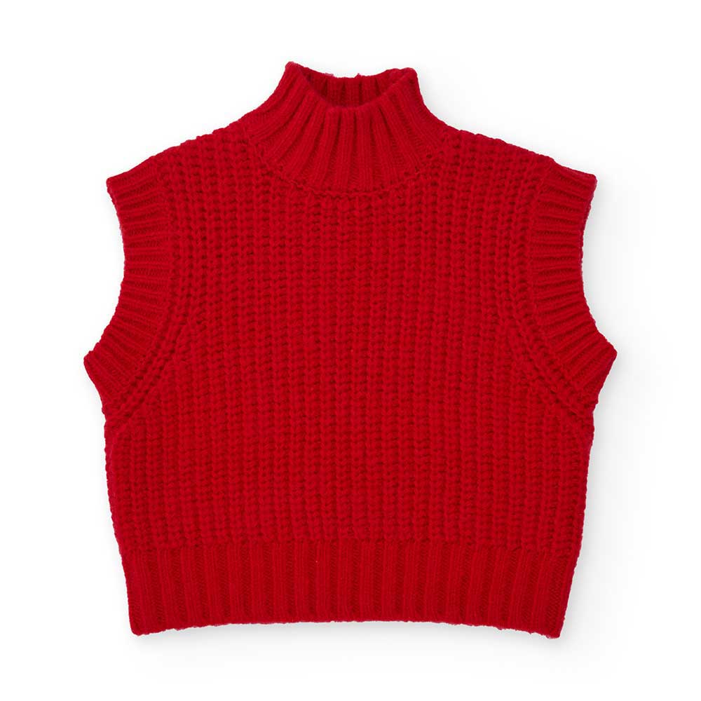 Gilet en maille de la Ligne Vêtements Fille Nath Kids, à demi-col et maille anglaise côtelée.
Com...