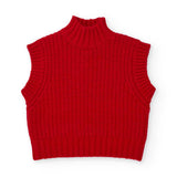 KNITTED VEST QUEEN NORTH CAMPUS - NATH KIDS - Sesso: Bambina - Colore: Rosso - Stagione: Autunno-Inverno
