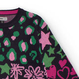 SWEATER PATCHWORK FUN DAY - NATH KIDS - Sesso: Bambina - Colore: Blu - Stagione: Autunno-Inverno