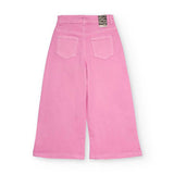 WIDE LEG TWILL PANTS TULIP FLORAL OPULENCE - NATH KIDS - Sesso: Bambina - Colore: Rosa - Stagione: Autunno-Inverno