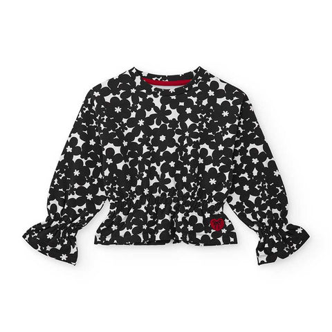 PULL À MANCHES LONGUES À MOTIFS FLORAUX