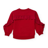 SWEAT À COL ROND AVEC ROUCHES