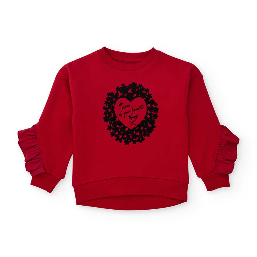 Enveloppez votre petite fille dans un sweat-shirt tout doux aux couleurs chaudes et éclatantes, p...