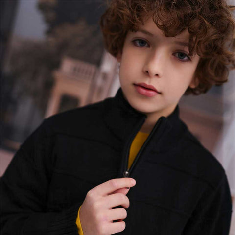 MAGLIONE ZIP COTONE